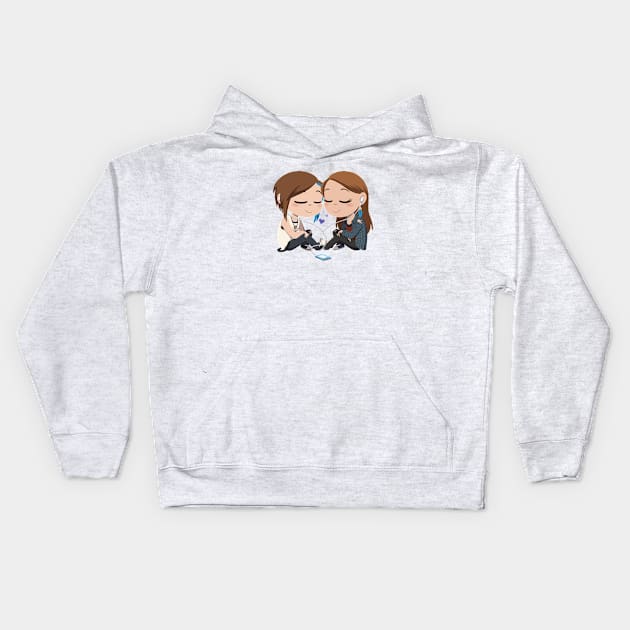 Life is Strange: Before the Storm - Chloe x Rachel Kids Hoodie by cafogartyart